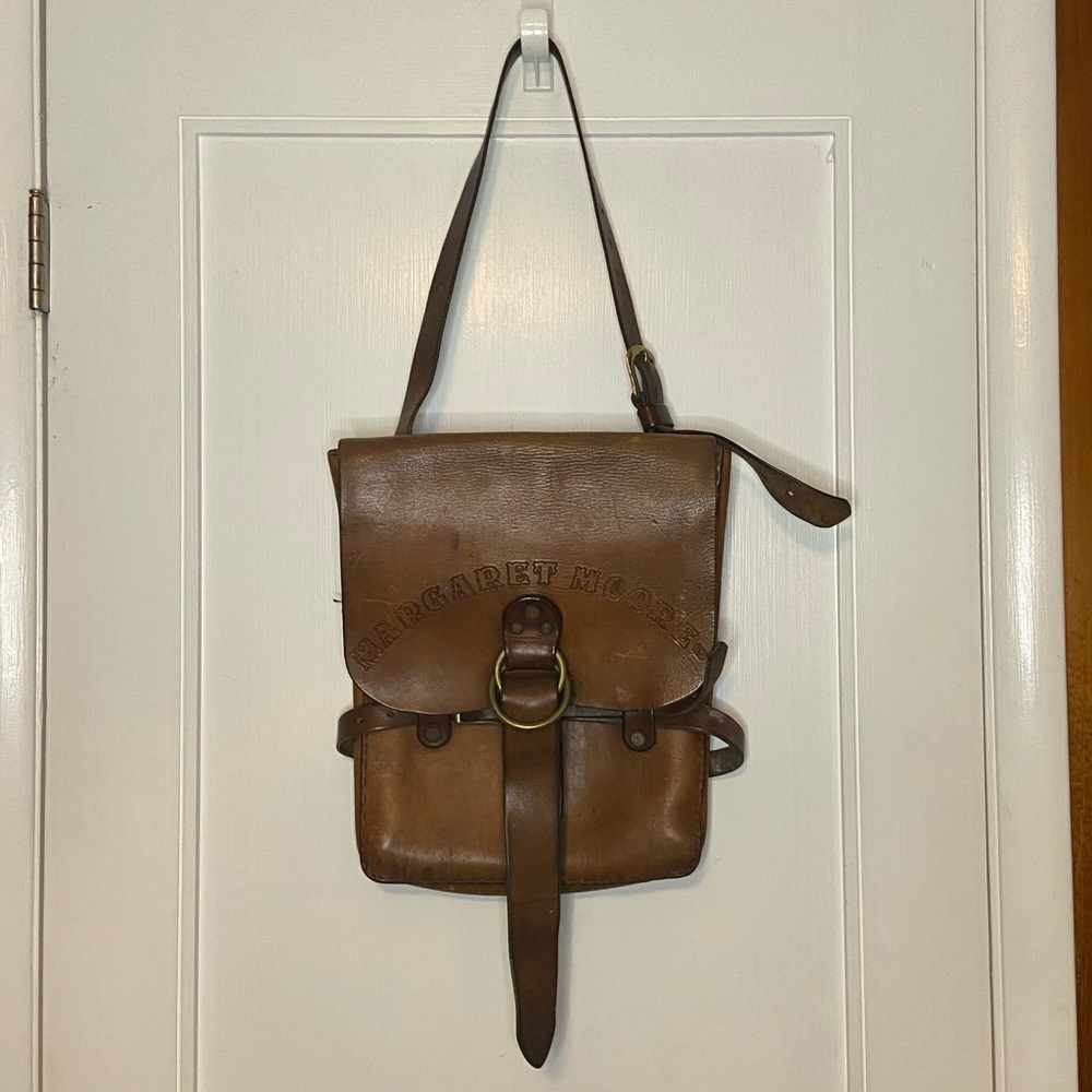 Vintage Repurposed Saddle Messenger Bag